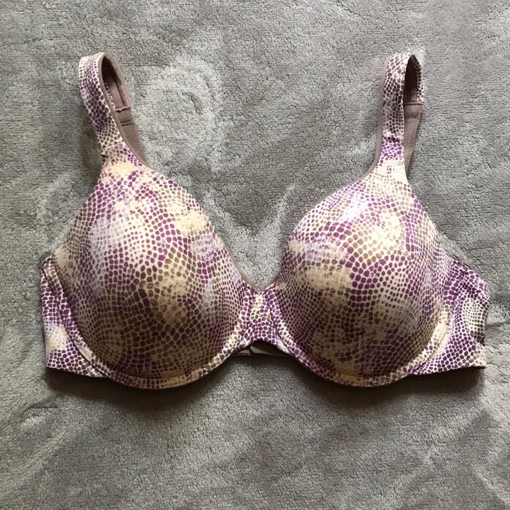 Purple Snake Skin Pattern Vanity Fair Bra 36D